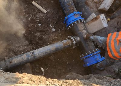 Tubería en obra de edificación